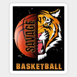 Funny Basketball Tiger Art Design Magnet